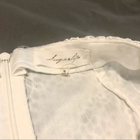 White Floral Lace Skirt - Picture 3 of 7